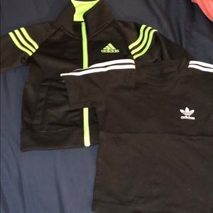 Original adidas shirt and zipper sweater
